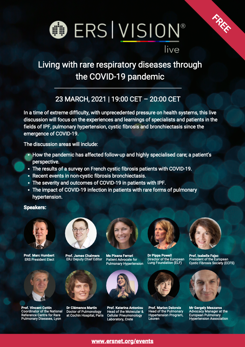 European Respiratory Society (ERS) web event on “Living with rare respiratory diseases through the COVID-19 pandemic”