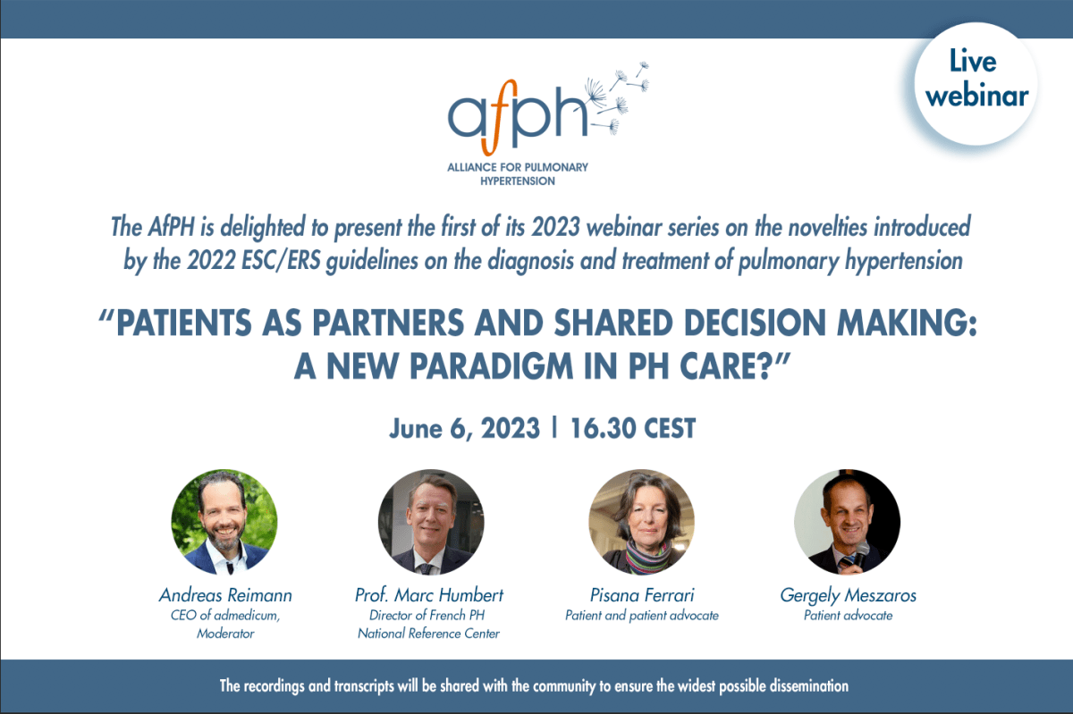 Slides, recording and transcript (in several languages) of our webinar on “Patients as Partners and Shared Decision Making” (June 6), 2023 now available!