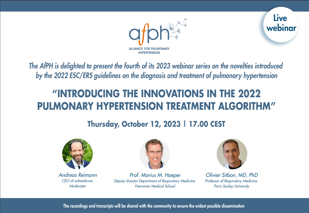 Introducing the innovations in the 2022 pulmonary hypertension treatment algorithm – webinar recording