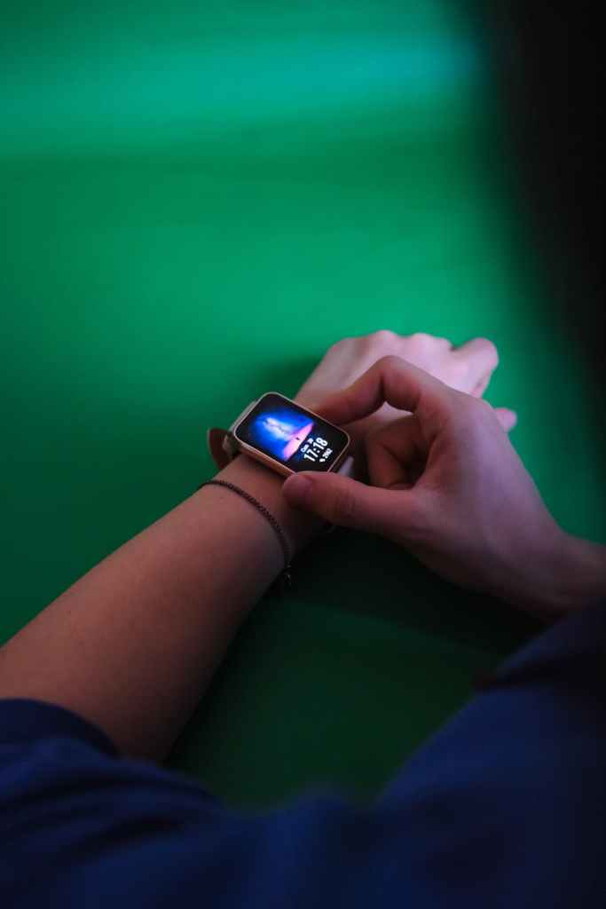 smart watch on hand