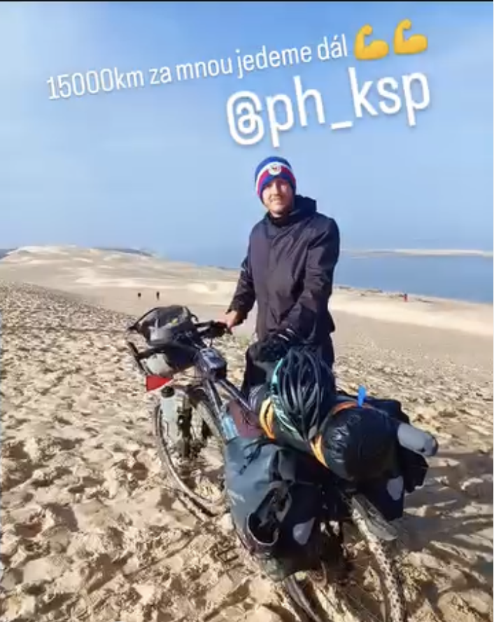 15,000 km, 177 Days, 5 countries, One Mission: Lukáš Jakovec Keeps Pedalling for our “Wheels of Hope” campaign for organ donation and transplant, April 6, 2026